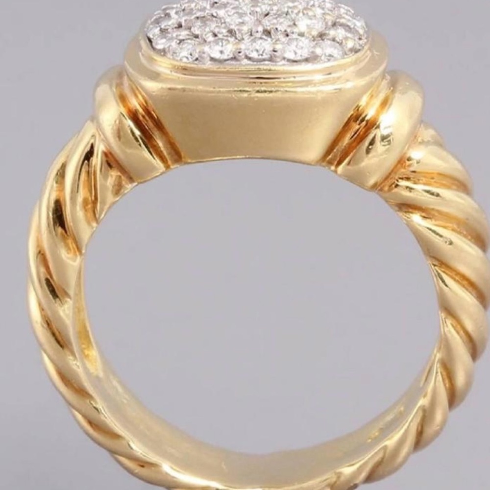 David Yurman yellow gold with diamond,18k